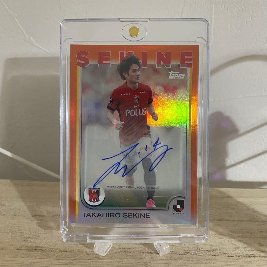 topps J League 2025 Takahiro Sekine Autographed Card 25 Shiri Urawa Reds
