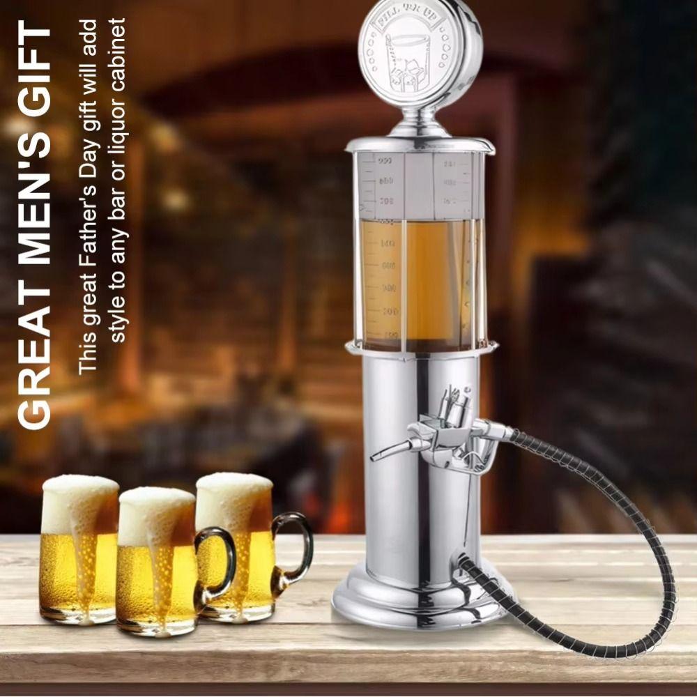 Retro Style Wine Dispenser Single Pump Beverage Container Decanter Tower Beer Tower  KTV