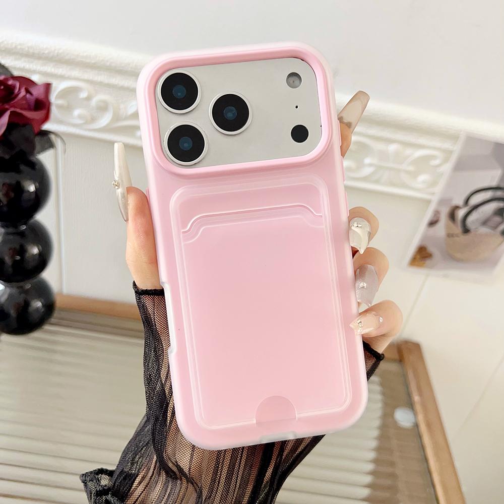Custodia in Silicone Antiurto per Telefono per For Iphone 1 14 13 12 11 17 Pro Max 16 Plus Copertura con Tasca per Carta d'Identità/Bancomat per For Iphone 17pro