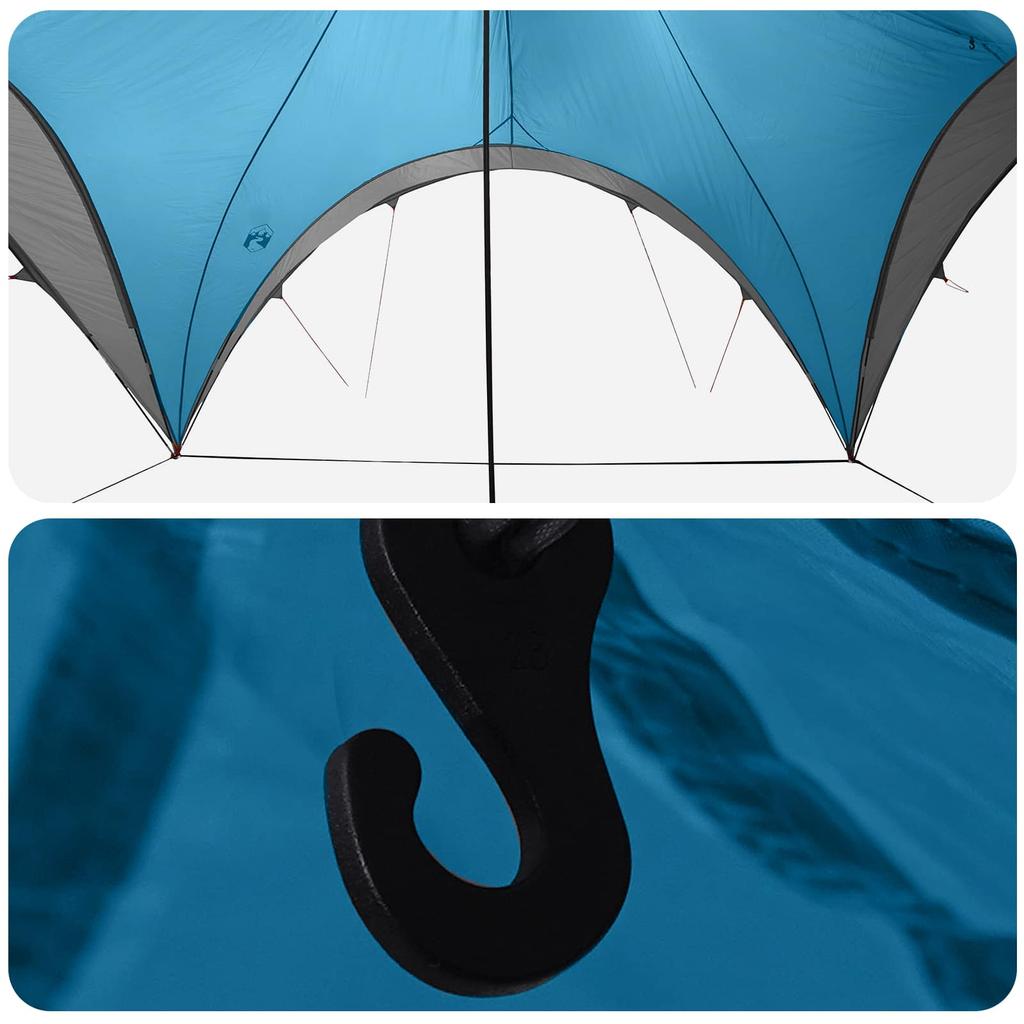 Party Tent with Roof Blue 600 x 600 x 400 cm Polyester and Steel