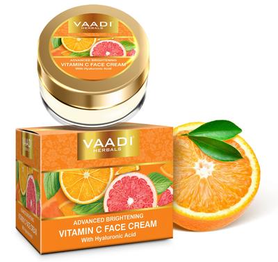 Vaadi Herbals Vitamin C Face Cream| With Witch Hazel & Niacinamide | Skin Brightening, Hydrating & Anti-Ageing (30 Gms)
