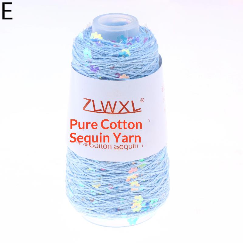 Sequin Cotton Yarn 50g Ball Glitter Thread for DIY Handmade Clothing Accessories Knitting Material Craft