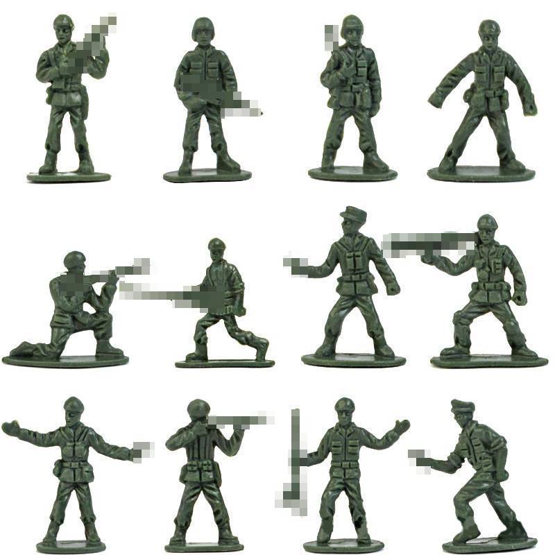 Military Pvc Miniature Soldier Model Set With For Dioramas And Collectors