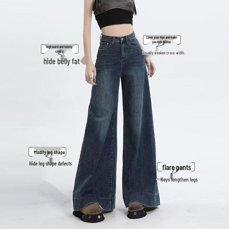 American Retro High-Waisted Flared Jeans for Women - Autumn 2026 Collection