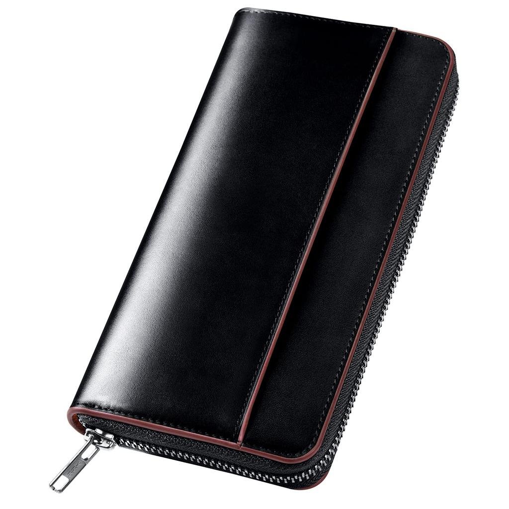 Tochigi Leather Long Wallet Genuine Leather Large Capacity YKK Zipper Made by Top Wallet Craftsmen Wallet Wallet Cowhide Coin Purse Compact Simple