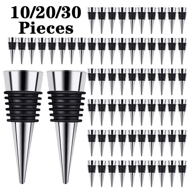 10/20/30Pcs Metal Wine Stopper Reusable Decorative