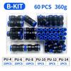 23/60Pcs/Box PU Kit Pneumatic Quick Coupling 4/6/8/10/12/14mm PU Straight Through Air Tubing High Pressure Quick Plug 4 6 8 10mm