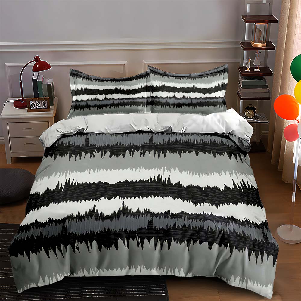 

Abstract, jagged, striped. Bedding Duvet cover sets Duvet covers Pillowcases gifts (1 * Duvet Cover 2 * Pillowcases, without duvet insert) 135x200cm