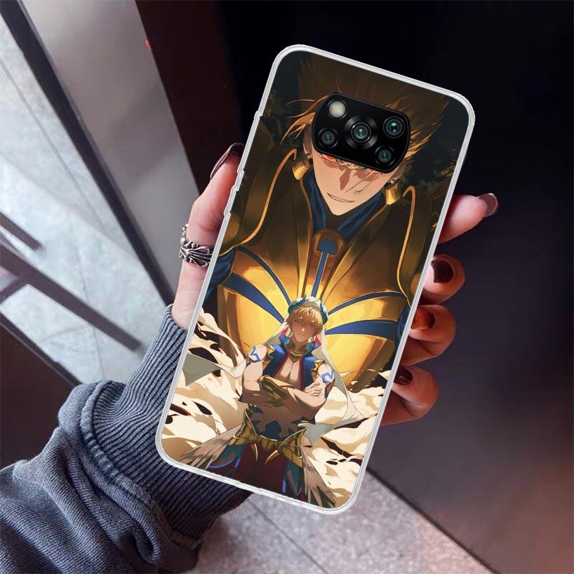 Fate Zero Stay Night Gilgamesh Phone Case For Xiaomi Poco X7 X6 X5 Pro F7 Ultra Redmi 15C 15 13 13C 12 12C 10 10A 10C 9 9A 9C 9T