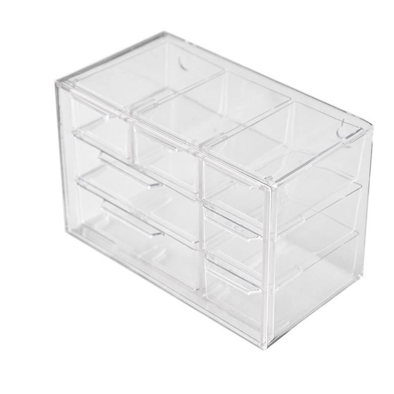 Transparent Multi-Grid Jewelry and Contact Lens Storage Box - Dustproof Display Organizer