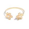Flower Opening Bracelet Fashion Irregular Pleated Jewelry Niche Design Double Ring Women
