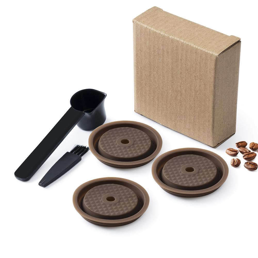 For Vertuo Next Reusable Coffee Capsule Lid Compatible With Original Vertuoline Coffee Pods Food Grade Silicone Cap with Spoon