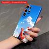 2DFlat Samsung phone case Fox Amid Falling Maple Leaves Sky Scene Applicable to Galaxy S23 S24 S25ULTRA S26 A12 A14 A15 A16 A54 A55