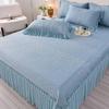 Machine Washable Summer Ice Silk Bed Skirt Cooling Mat Set