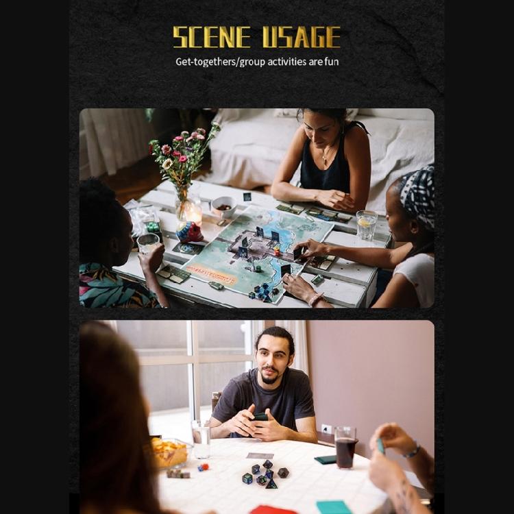 7 Pcs Polyhedral Dices Rechargable LED Dices Role Playing Game Accessories