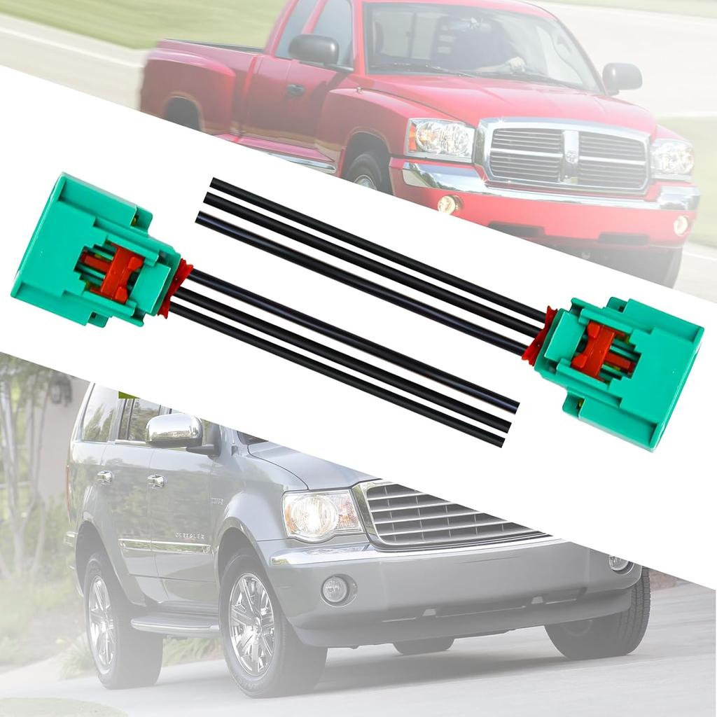 2pcs Headlight Connector Wiring Harness 68064997AA, Replacement for Dodge RAM 1500 2500 3500 2009-2010 Replacement for Jeep Liberty 2008-2012 for
