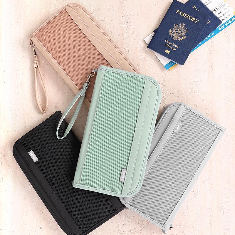Stylish Lightweight Travel Passport and Document Organizer with Anti-theft Card Holder