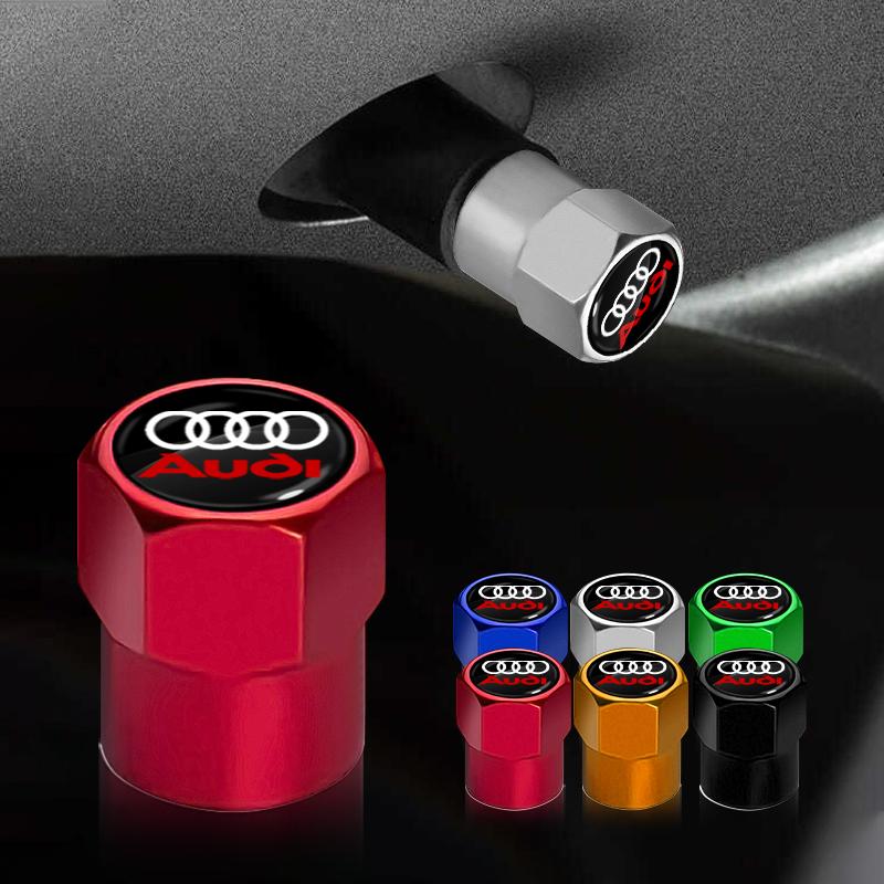 4 Stück/Satz Auto Reifen Ventilschaft Luftkappen Diebstahlschutz Luftdichte Abdeckung Für Audi A7 A8 A3 A4 A5 A6 TT Q3 Q5 Q7 A1 B5 B6 B7 B8 B9 8P C6 C5 C7