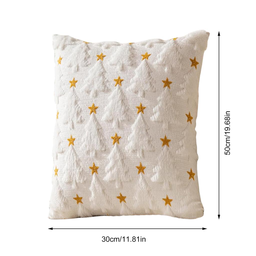 Christmas Pillow Covers 45x45cm 30x50cm Beige Christmas Tree Throw Pillow Cases Decorations Soft Covers Winter Holiday Decor