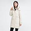Cotton-padded Women's Medium and Long Hooded Versatile Fashion Middle-aged and Young People's Tops Thickened Warm Jackets Down Cotton-padded Clothes