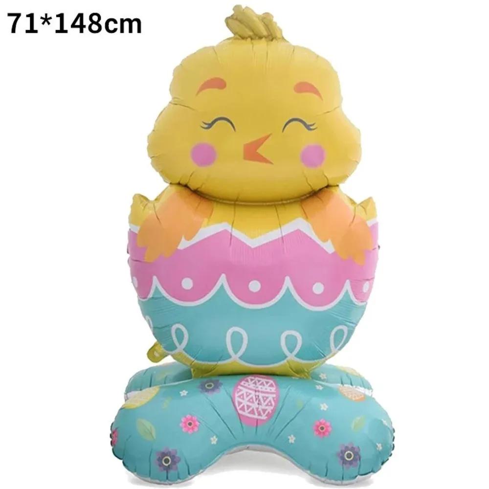 Cute Aluminum Film Easter Rabbit Balloon Large Colorful Bunny Balloon Standing Rabbit Balloon Decoration Easter Party