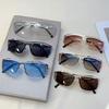 High End Designer Style Retro Stylish Oversized Alloy Metal Aviator Square Shaped Female Male For Both Sun Glasses