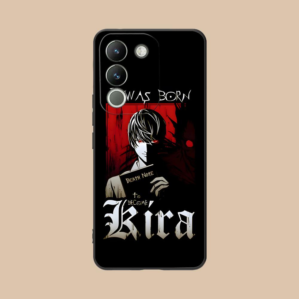 Death Note Kira Light Mobile Phone Case for VIVO Y77 76 75 74 73 72 58 56 55 51 50 38 36 Y19 Y18 Y03 Y01 5G Printing Cover