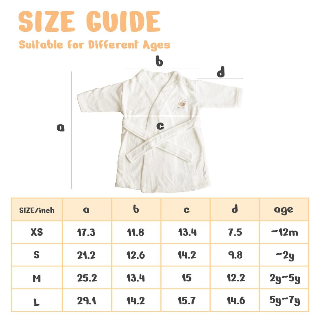 [Liebe Dilly] Baby-Bademantel & Turban-Set, Babyparty-Geschenk, Baby-Bademantel für Jungen und Mädchen, Weiß, 5 Jahre (Mittel)