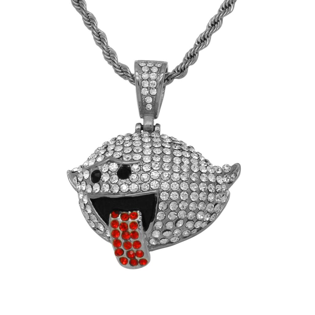 Pendant Hip Hop Naughty Elf Fashion Light Luxury Stone Necklace