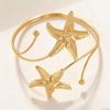 Exaggerated Starfish Open Arm Cuff - Beach Style European & American Fashion
