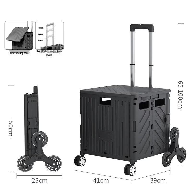 Portable Folding 8-Wheel Stair Climbing Cart
