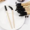 Einweg 50 Stück Bambus Praktischer Griff Silikon Wimpernbürsten Augenbrauenverlängerung Mascara Stäbe Applikator Damen Make-up Werkzeuge