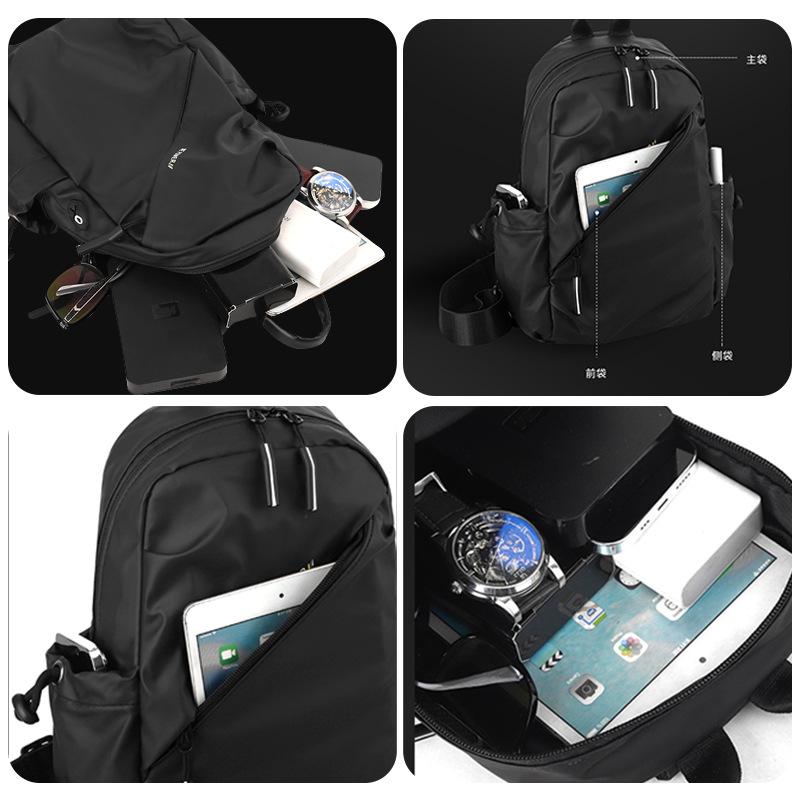 Men Luxury Waterproof Chest Bag Nylon Large Capacity Outdoor Travel Shoulder Bag High Quality Crossbody Sling Backpack