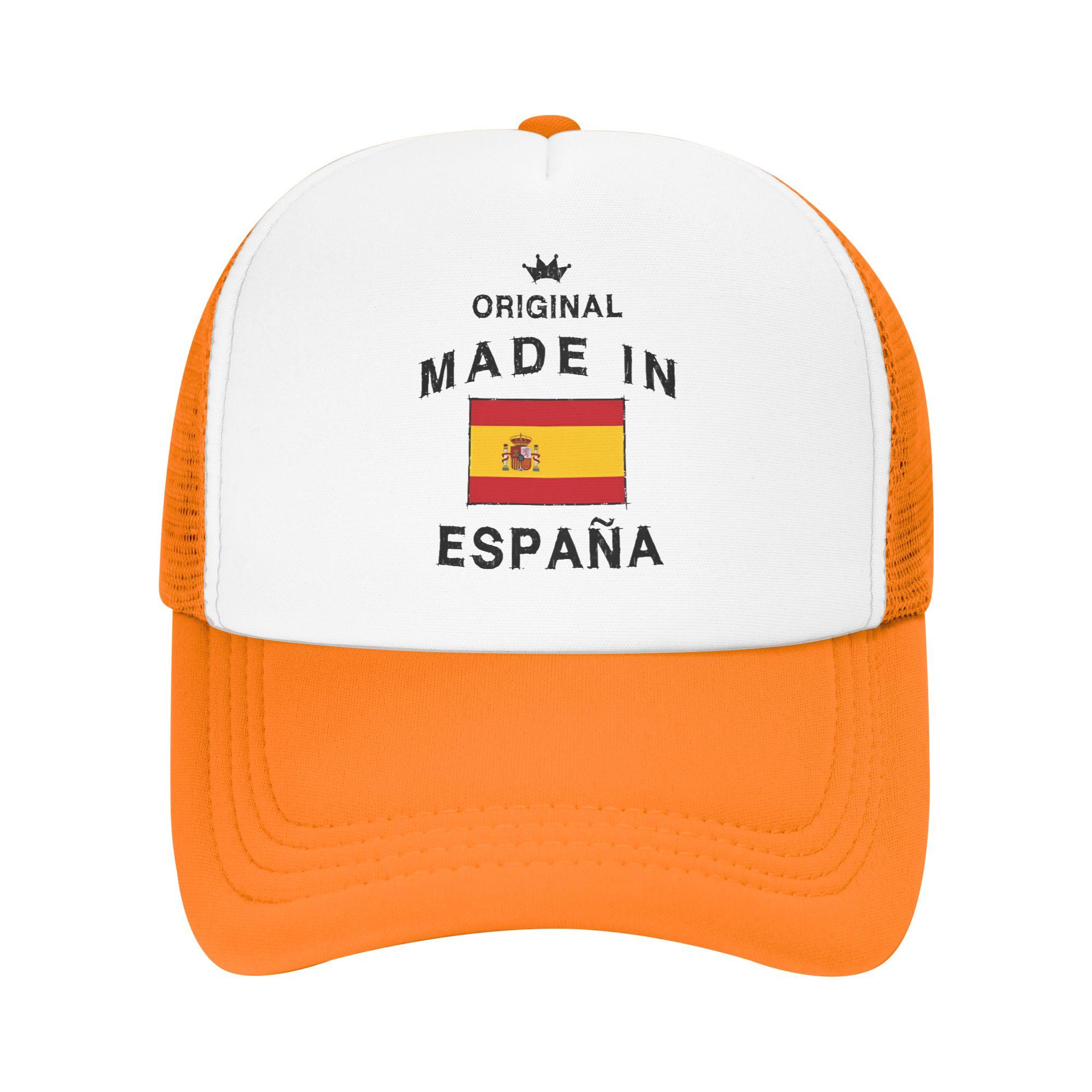 

Spain Spanish Flag Sun Hats Casual Baseball Cap Summer Trucker Hat Quality Outdoor Sports Hip Hop Hats Unisex WoUnisex Baseball Caps One Size