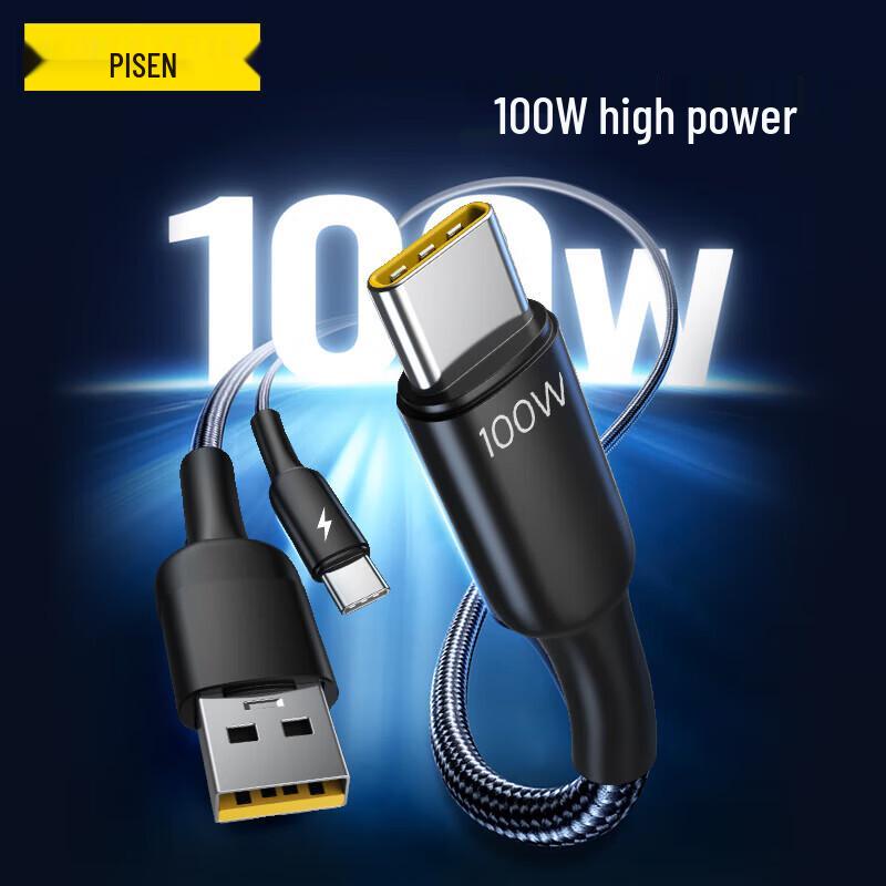 Pisen USB To Dual Type-C Fast Charging Cable 100W 1.2m