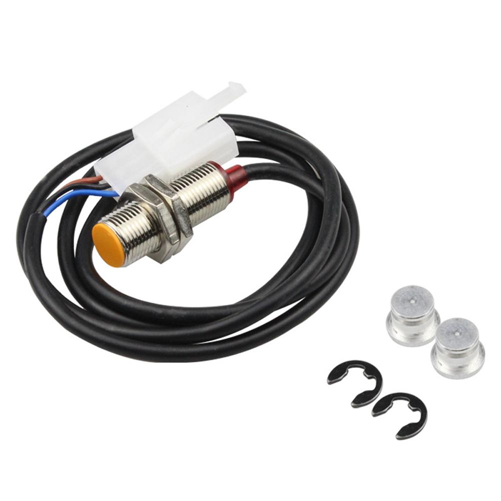 12V Motorcycles Sensor Cable with 2 Magnets for ATV Scooter Digital Odometer Speedometer Tachometer 3 Pins Sensor Cable