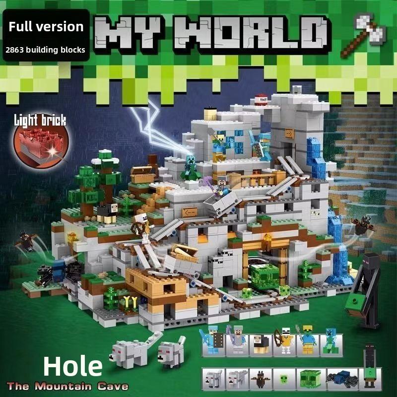 Minecraft Mountain Cave Puzzle Toy Building Block Set For Kids Educational Play
