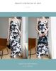 Women's Summer V-Neck Floral Acetate Satin Camisole Dress - Hip-Hugging Over-the-Knee Design