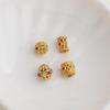 Gold-Plated Red Turquoise Beads for DIY Jewelry