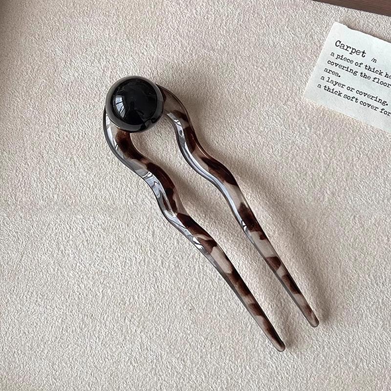 Grampo de Cabelo em U com Contas Coloridas Garfo de Cabelo Presilha de Cabelo Moderna Para Mulheres Meninas Joias Vintage Acessórios de Cabelo