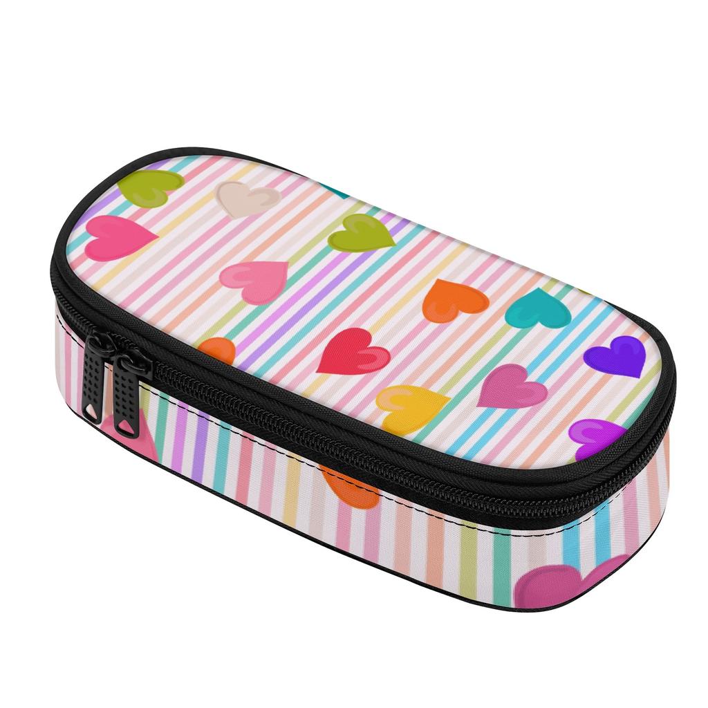 Pen Case Neat Design Scratch Resistant Polyester Zipper Closure with Main Compartment Mesh Pocket and Pen Slots for Boys Girls