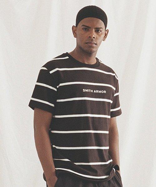 Smith Armor Sa Loose Fit Standard Striped T-Shirt_Black Stripe/F