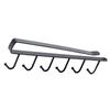 Under Cabinet Hook Multifunctional Rustproof Iron 6 Hooks Cabinet Storage Hanger for Bedroom Kitchen