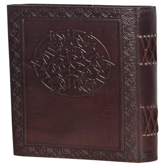 Leather Diary Journey Double Wolf Diary With Lock For Artist Sketchbook,Scrapbook,Drawing,Writing 17.78 X 12.7 Cm 240 Pages