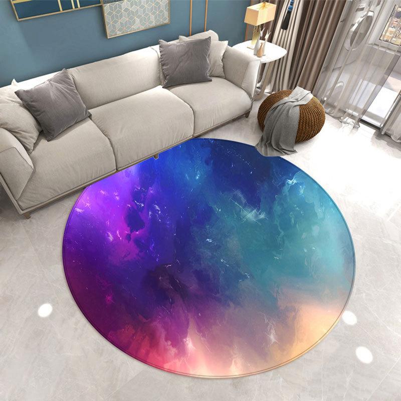 Star universe round carpet living room bedroom room stepping carpet romantic star soft carpet