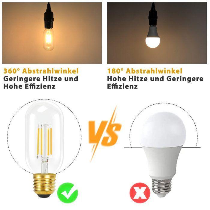 Pack de lâmpadas LED - NETTLIFE - T45 4W 2700K - Base E27 - Branco quente - Pack de 4