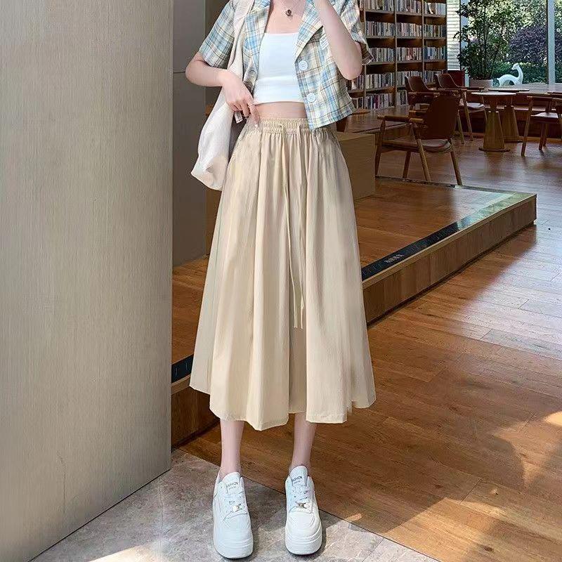 Women's High-Waist Wide-Leg Skirt Pants - Slimming Casual Summer Style