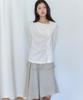 Auro Sheer Frill Skirt [ Beige ]