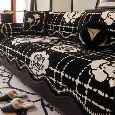 Light Luxury Special-shaped Sofa Cushion Chenier Four-season Universal Straight Row Leather Sofa One-piece Non-slip Seat Cushion Cover