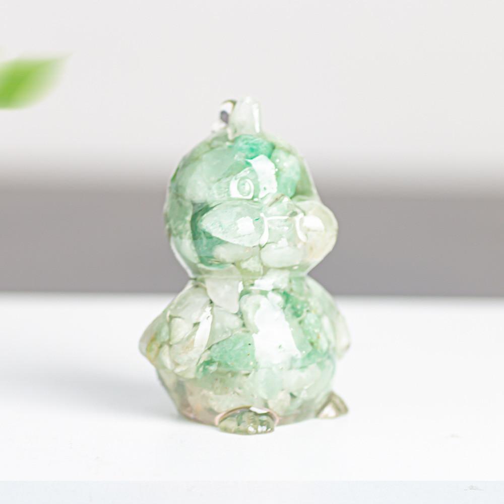 Zodiac Chicken Resin Craft Figurine With Crystal Filling For Home Decor And Gifting